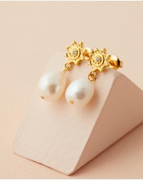 Carly Paiker - Sunrider Pebble Pearl Stud Earrings