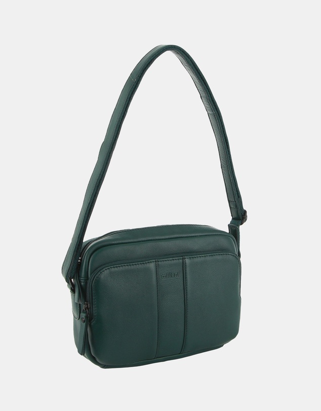 Milleni - Milleni Leather Ladies Multi-Zip Cross-Body Bag