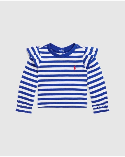 Polo Ralph Lauren - Striped Ribbed Cotton-Modal Top  (3M-24M)