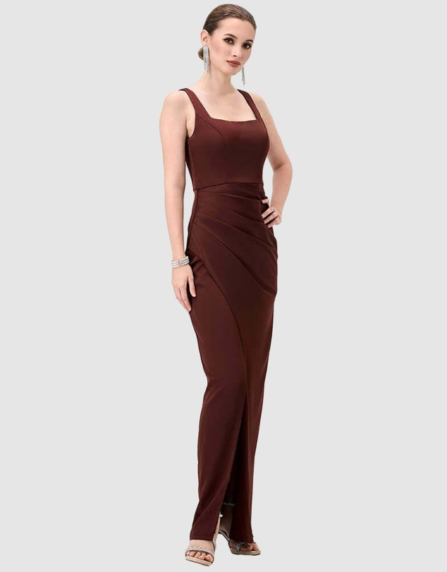 Bariano - Dira Square Neck Gown