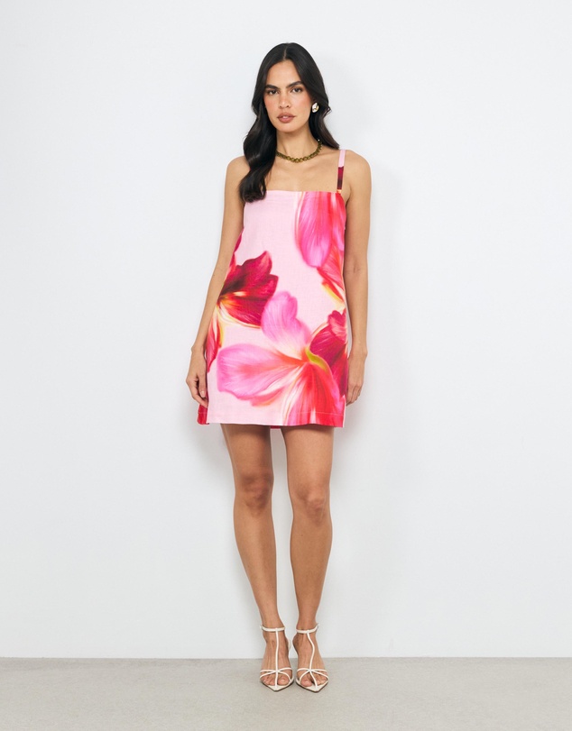 AERE - Valli Linen Shift Mini Dress