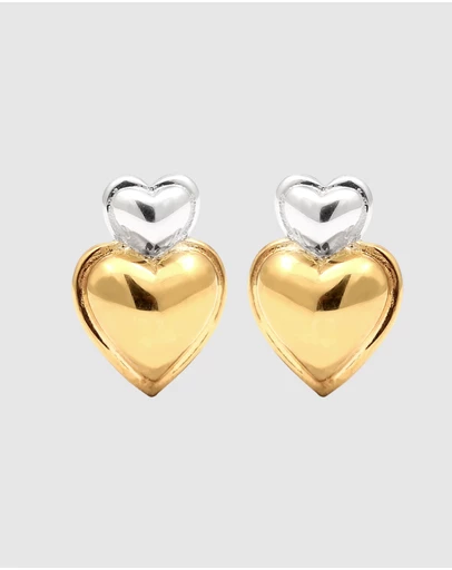 Elli Jewelry - Earrings Stud Heart 925 Sterling Silver