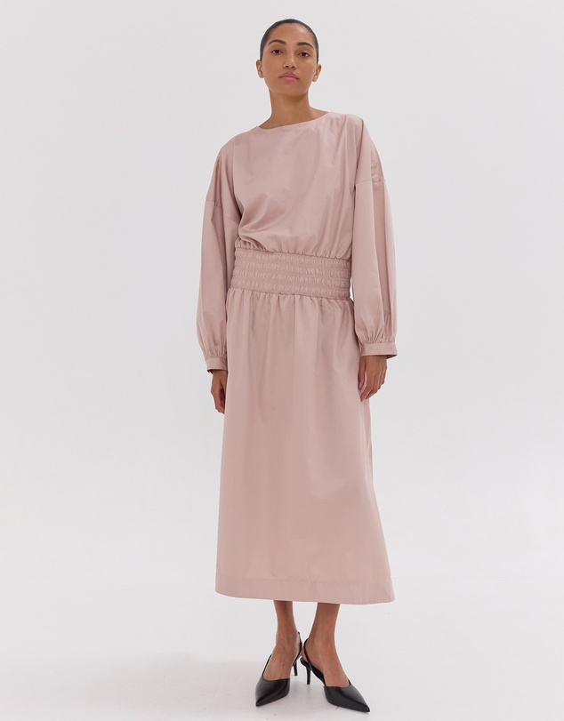 Cloth & Co. - The Shirred Billow Sleeve Dress | Lotus
