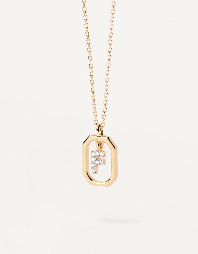 PDPAOLA - Mini Letter F Gold Necklace