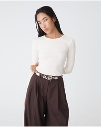 Forcast - Sienna Cowhide Belt