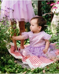 Fleur Harris - 'The Magic Faraway Tree' Sequin Fairy Dress Baby in Lilac