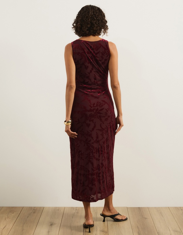 Atmos&Here - Celina Burnout Mesh Midi Dress