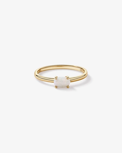 Michael Hill - Australian Opal East-West Ring in 10kt Yellow Gold