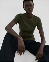 M.N.G - Ribbed Knit T-Shirt