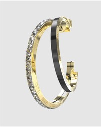GUESS - Gold-Tone Trinity Double Hoop Earrings