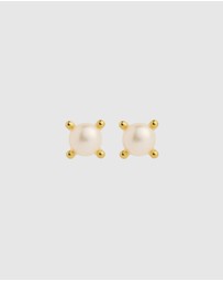 Najo - Moana Yellow Gold Pearl Earring