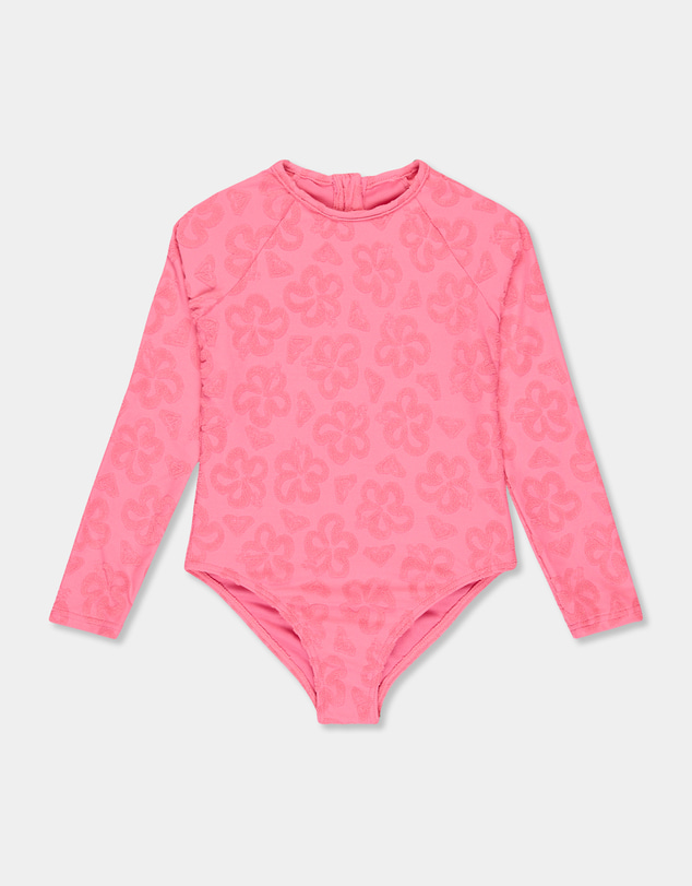 Roxy - Girls 8 to 16 Flip Flower Long Sleeve Rash Vest
