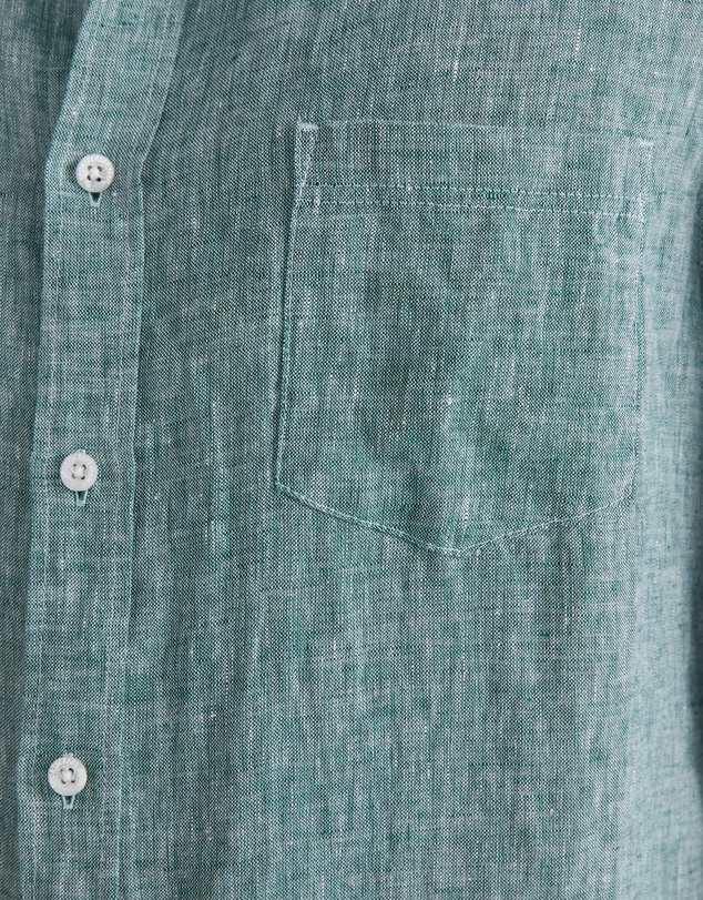 Sportscraft - Long Sleeve Linen Yarn Dyed Shirt