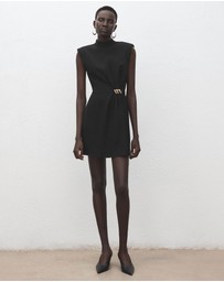 M.N.G - Dress With Metal Embellishment And Cut-Out