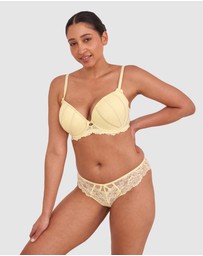 Bras N Things - Bethany Brazilian Knicker-Light Yellow