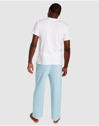 Sant And Abel - Men's Sky Blue Jersey Stripe PJ Pants