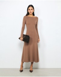 AERE - Nori Panelled Knit Midi Dress