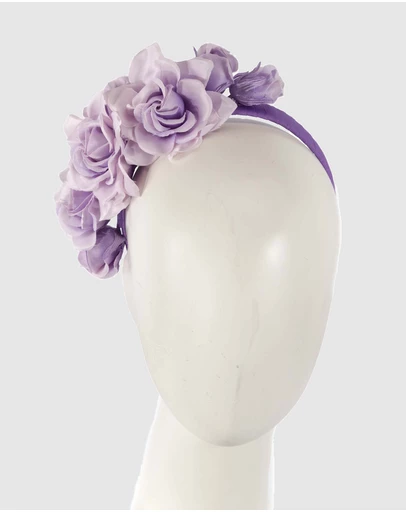 Max Alexander - Large Lilac Flower Headband Fascinator