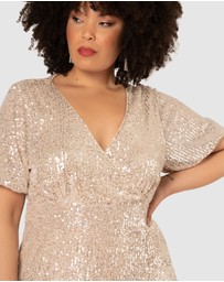 Pink Dusk by Curve Project - Cocktail Queen Sequin Mini Dress