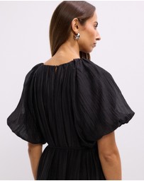 The Fated - Noa Puff Sleeve Midi Dress