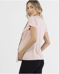 Angel Maternity - Monique Maternity Nursing Petal Top - Blush Pink