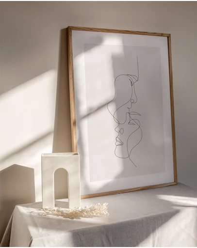 Olive et Oriel - Line Figure III Art Print