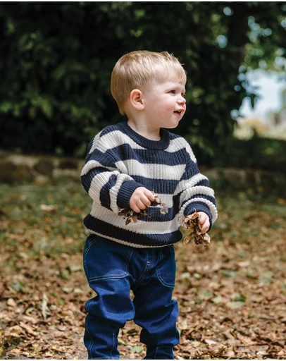 Kynd Baby - Knit Stripe Jumper in Tidal Stripe