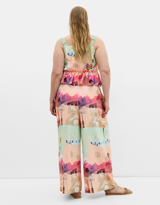 City Chic - Postcard Placement Print Pant