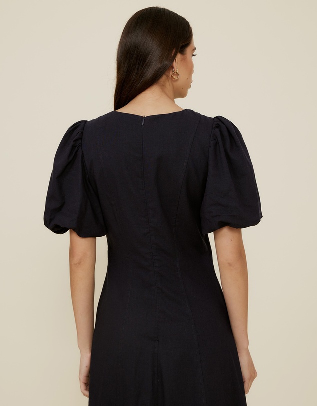 The Fated - Lucy Puff Sleeve Midi Dress