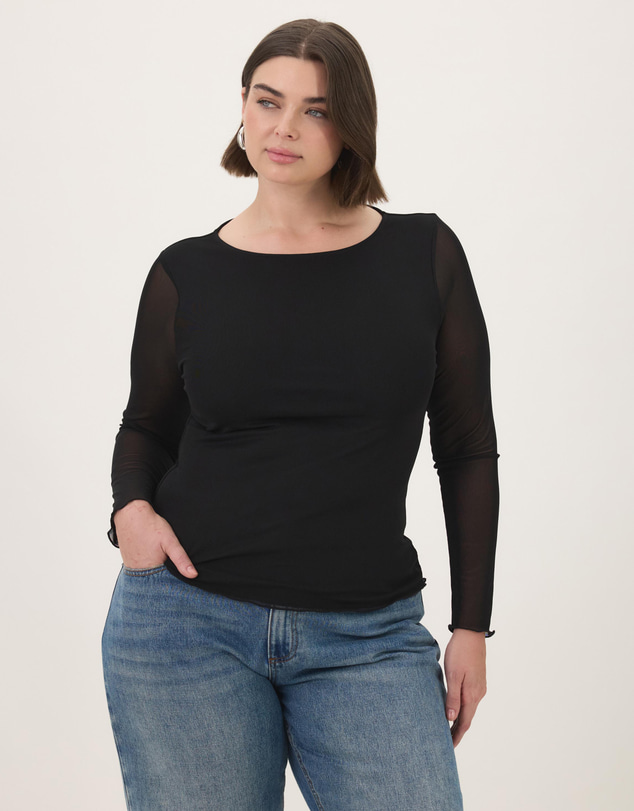 Atmos&Here Curvy - Zerea Mesh Top