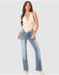EDIKTED - Quinta Lacey Asymmetric Halter Top