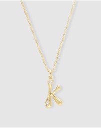 Wanderlust + Co - Alphabet Bubble Pendant Necklace - Letter K