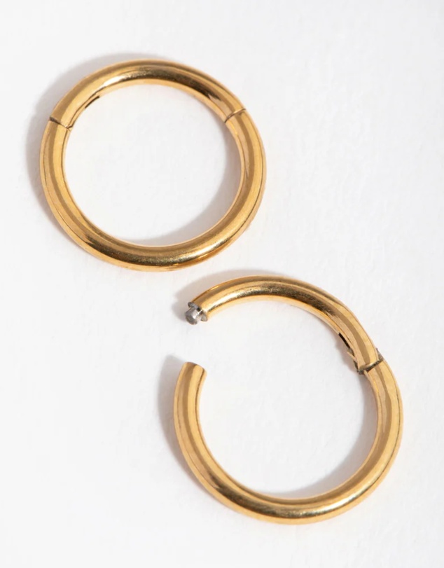 Lovisa - 24 Carat Gold Plated Surgical Steel Fine 8mm Sleeper Earrings