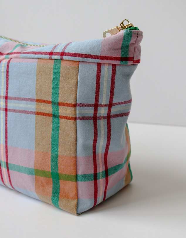 Mosey Me - Confetti Plaid Cosmetic Bag