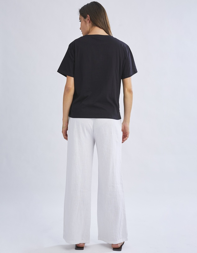 Angel Maternity - Versatile and Comfortable Maternity Cotton Tee in Black