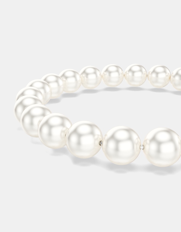 Swarovski - Matrix Bracelet, Crystal Pearl, White, Rhodium Plated
