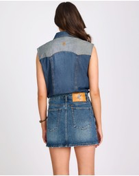 ONE TEASPOON - Sloane Mini Denim Dress - Phoenix Blue