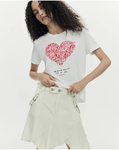 Desigual - Short-sleeve heart T-shirt