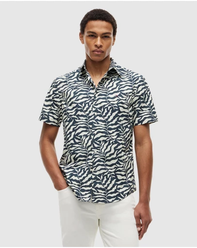 Tommy Hilfiger - Regular Fit Paper Touch Short Sleeve Shirt