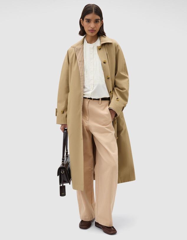 Oroton - Reversible Check Mac Coat