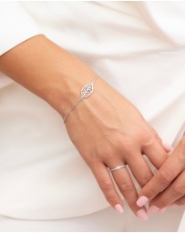 Mestige - Flourish Necklace & Bracelet Set - Silver Plated