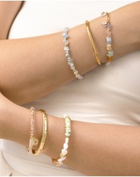 Wanderlust + Co - Aura Beaded Gold Bracelet