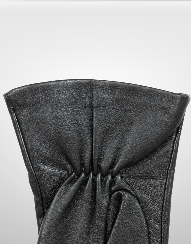 DENTS - Touchscreen 3 Point Silk-Lined Leather Gloves with Buttons