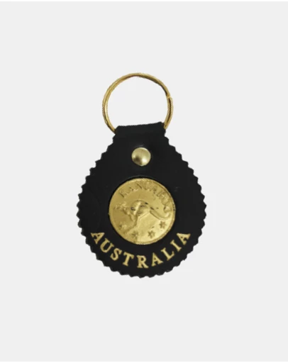 Jacaru - Jacaru 6401 Keyring Round with 'Coin', Leather