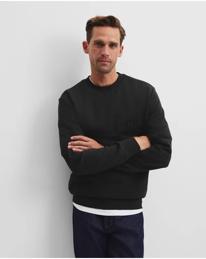 Country Road - Australian Cotton Embossed Logo Crew Neck