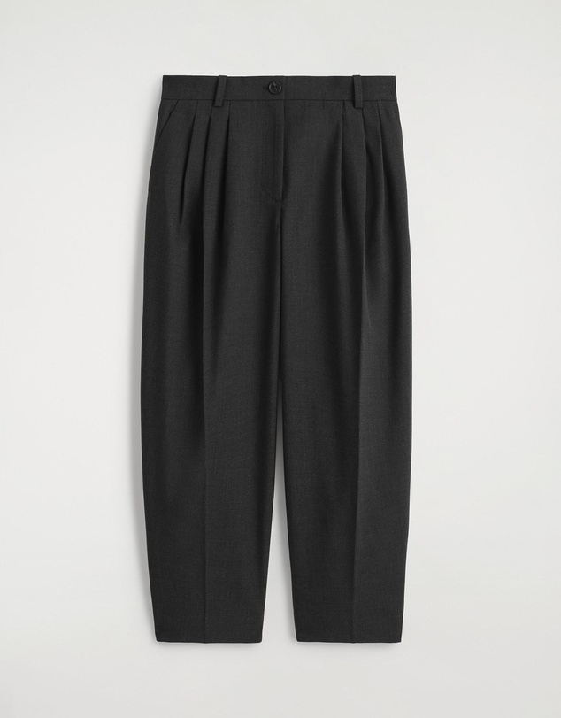 COS - Pleated Barrel-Leg Wool Trousers