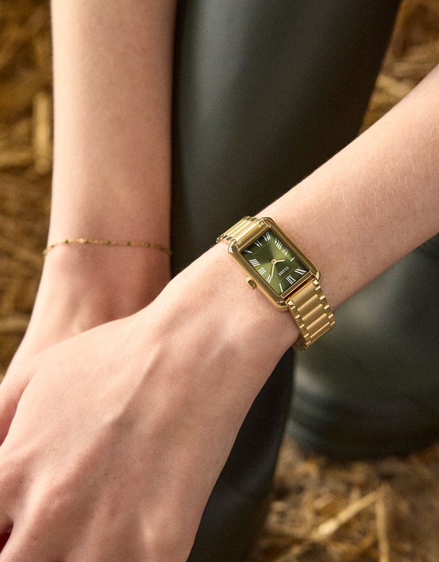 Cluse - Belisenna Watch Steel, Olive, Gold Colour