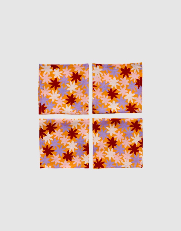 Mosey Me - Crimson Floral Napkin Set