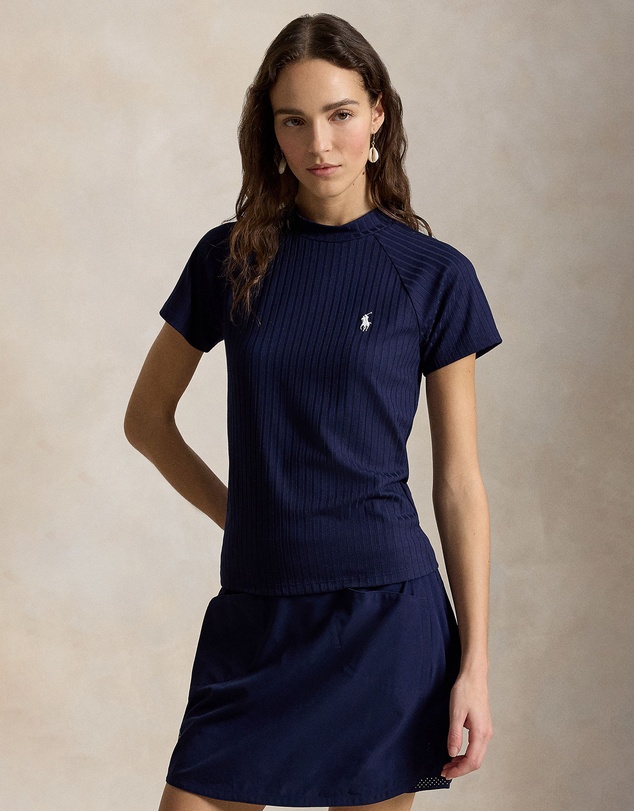 Polo Ralph Lauren - Ribbed Stretch-Blend Mockneck Polo
