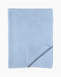 Living Textiles - Pram Knitted Blanket - Celestial Blue